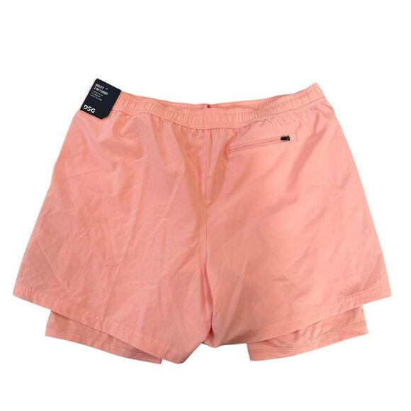 DSG Men's 2-in-1 Agility Shorts in pink ray size L NWT - Picture 2 of 8